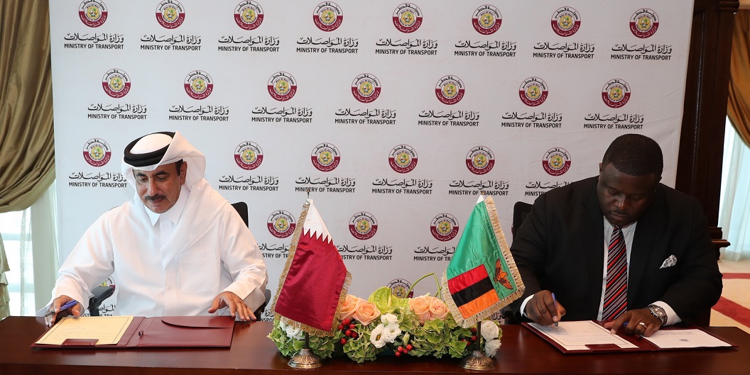 اتفاق جديد بين دولة قطر وزامبيا في النقل الجوي