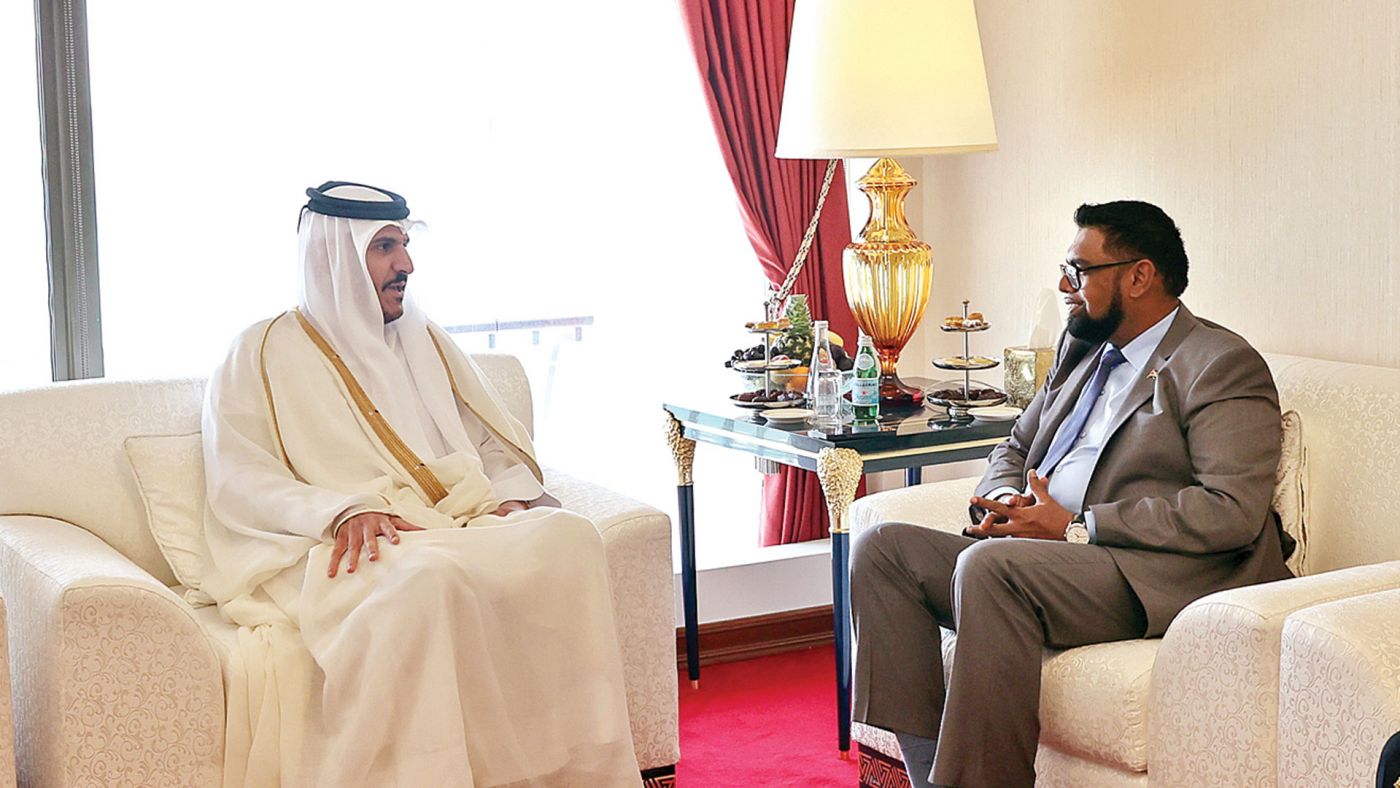 وزير التجارة القطري يبحث التعاون المشترك مع رئيس غويانا